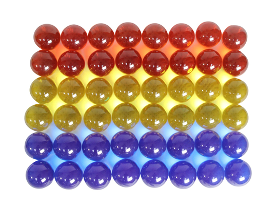 3 Colour Translucent Acrylic Balls 48 Piece Set ลูกบอลโปร่งแสง 3 สี