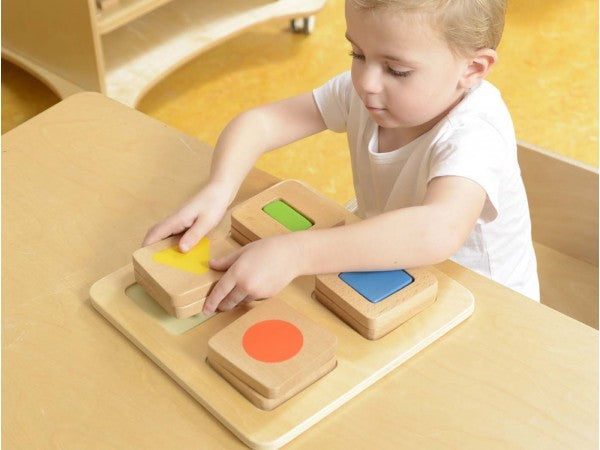 Sensorial Shape Matching Blocks Set  เกมจับคู่รูปทรง
