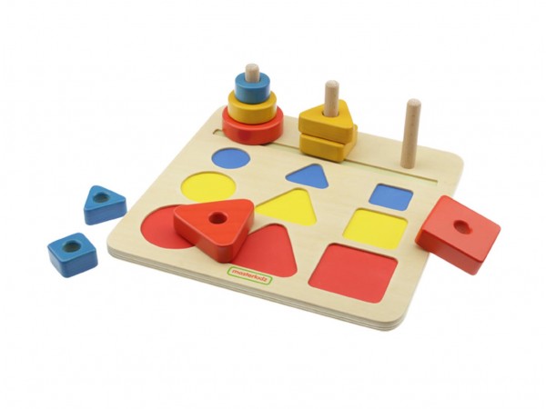 Shapes, Colours and Sizes Stacker Blocks  บอร์ดเกมฝึกทักษะด้าน รูปทรง สี และขนาด