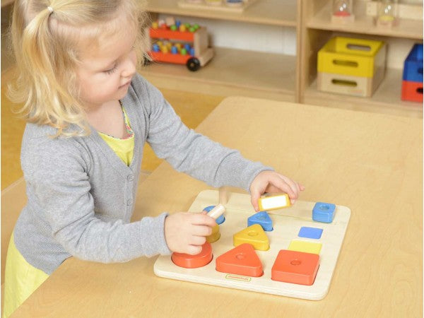 Shapes, Colours and Sizes Stacker Blocks  บอร์ดเกมฝึกทักษะด้าน รูปทรง สี และขนาด