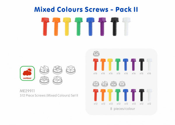 STEM Wall - 512 Piece Screws (Mixed Colour) Set II