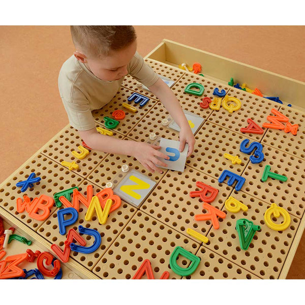 STEM Wall Uppercase and Lowercase Alphabet Pegs (120 Piece Set)