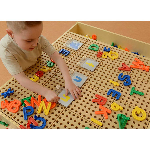 STEM Wall Uppercase and Lowercase Alphabet Pegs (120 Piece Set)