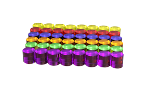 Translucent Acrylic Cylinders 48 Piece Set กระบอก 6 สีสุดสร้างสรรค์