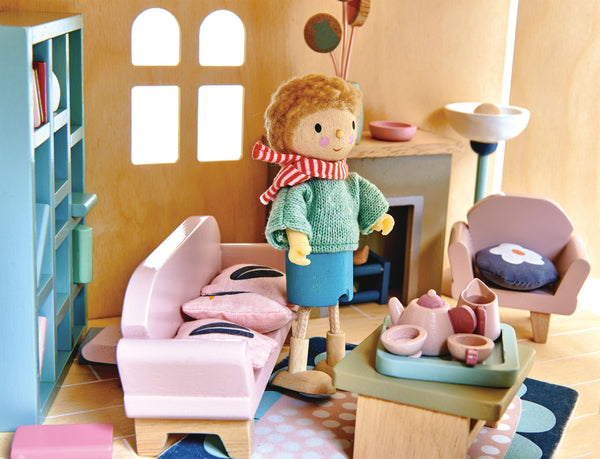 Dolls House Sitting Room Furniture เฟอร์นิเจอร์ห้องนั่งเล่น