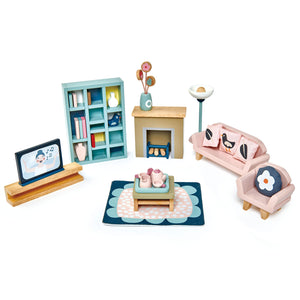 Dolls House Sitting Room Furniture เฟอร์นิเจอร์ห้องนั่งเล่น