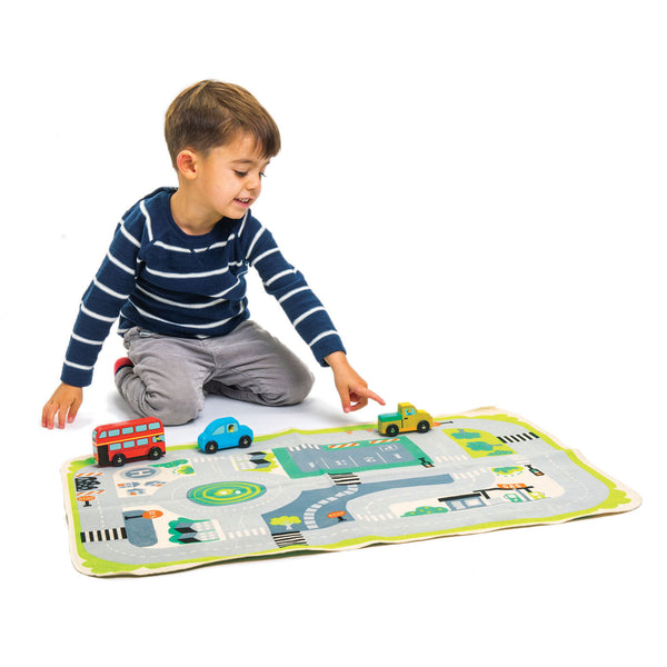 Town Playmat ชุดในเมืองพร้อมผ้าพิมพ์ลาย